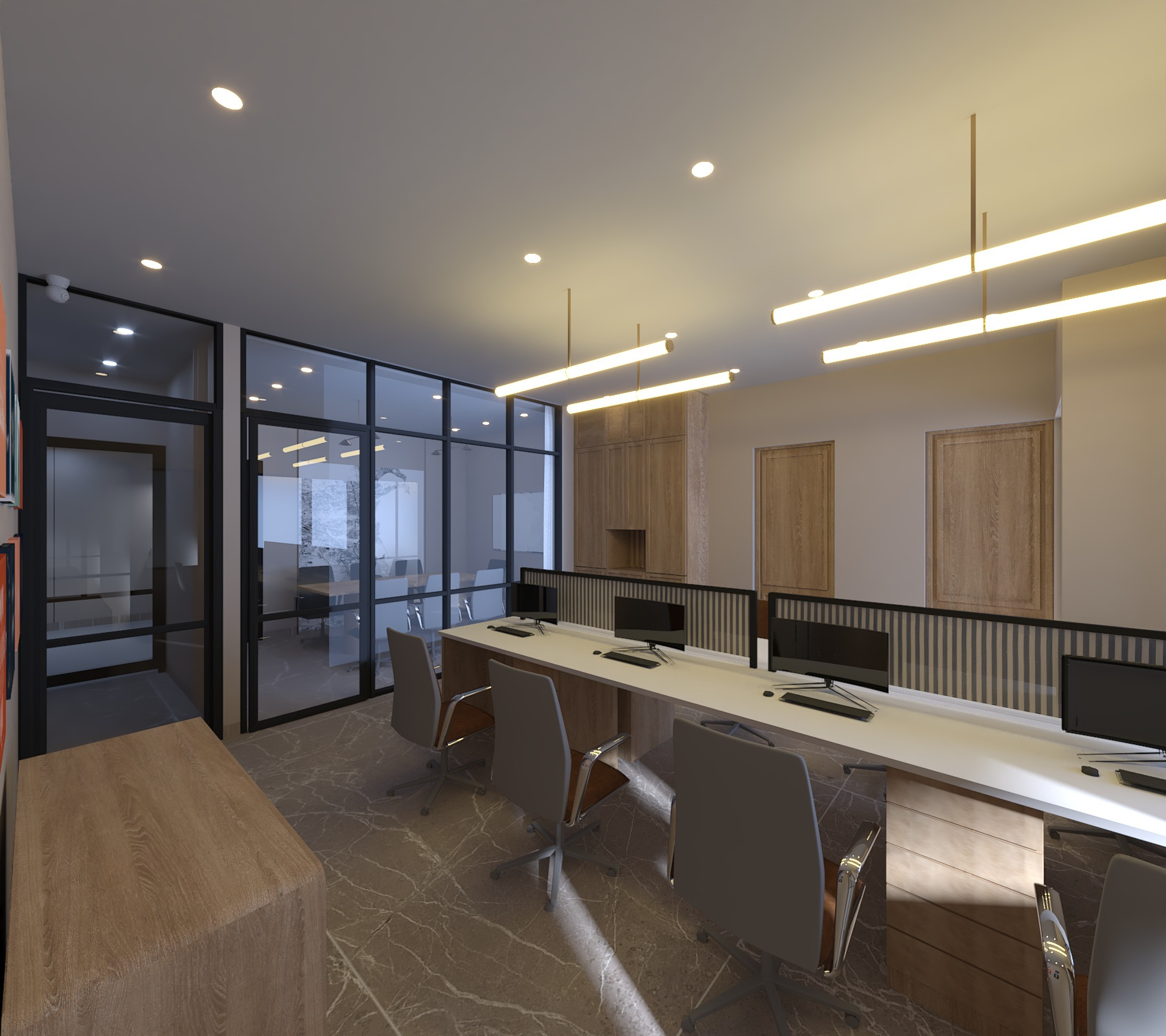 Modern workspace interior